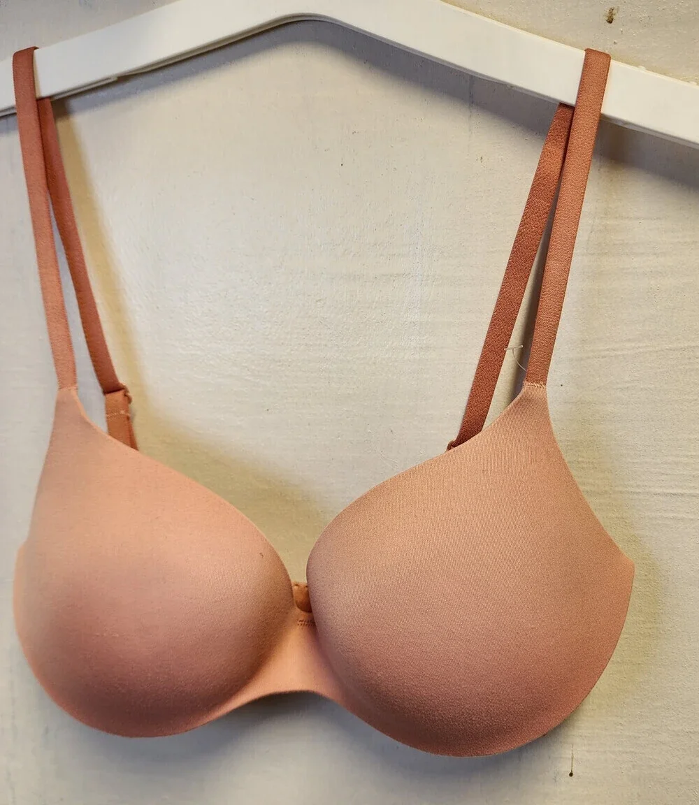 NWOT Auden Women's Pink Underwire Lightly Line Bra Adjustable Straps Size 32B